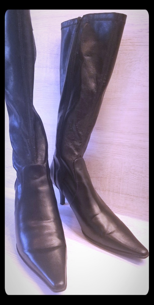 RAMPAGE CHANCE BLACK STRETCH BOOTS 7.5M Tall Boot